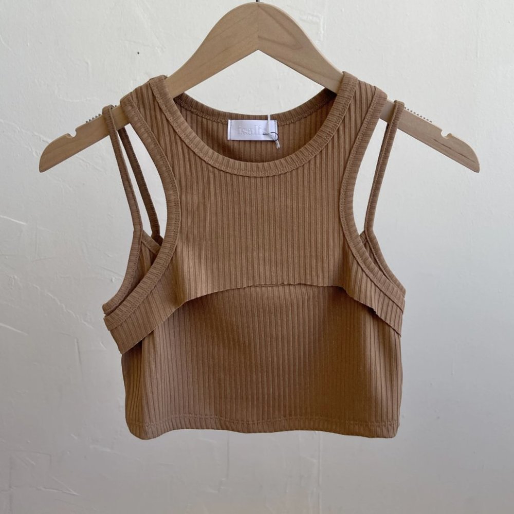 Isalis Carmel Two Piece Tank in Brown